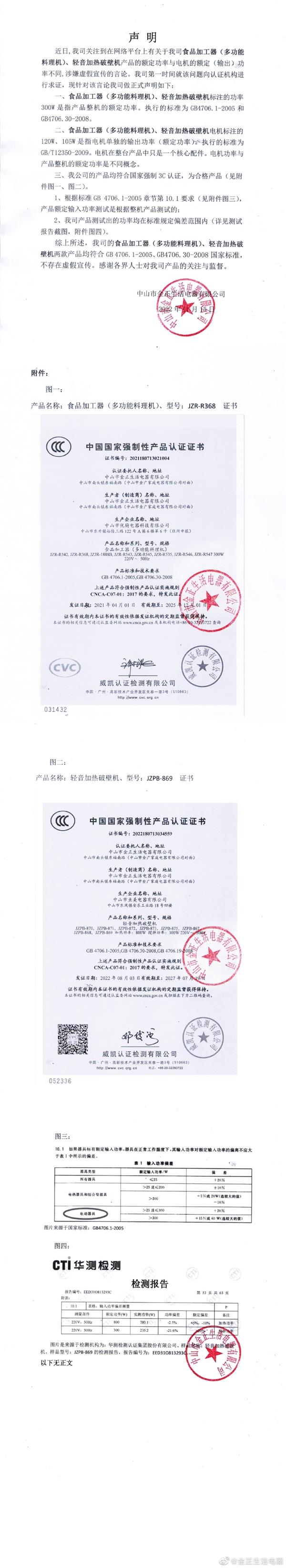 疯狂小杨哥回应破壁机虚标：不存在虚假宣传
